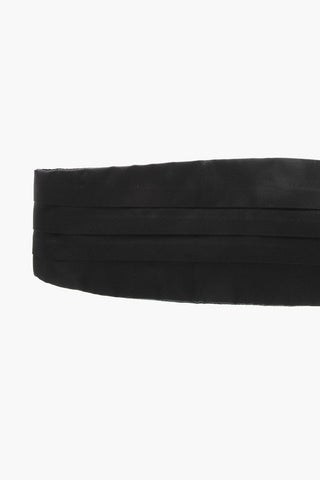Solid Color Silk Cummerbund with Pleats
