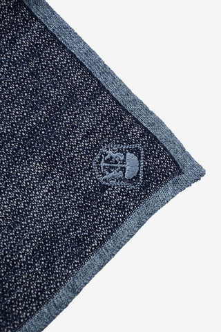 Linen And Silk Pocket Square With Contrasting Border
