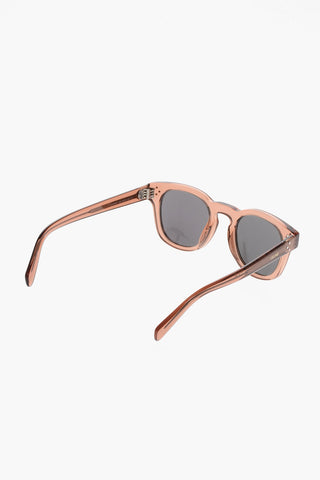 Clubmaster-Sonnenbrille mit transparenter Fassung