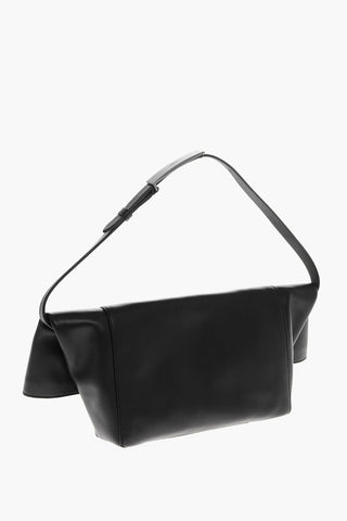 Leather Shoulder Bag CLASP with Metal Detail