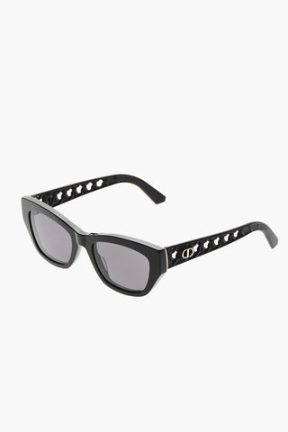 Solid-Color Cat-Eye Sunglasses VERY DIOR with Cannage Detail on Temples