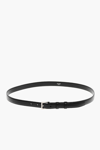 Lizard Effect Solid Color Leather Belt 20mm