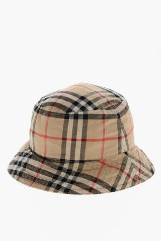 Cotton Bucket Hat with Iconic Check