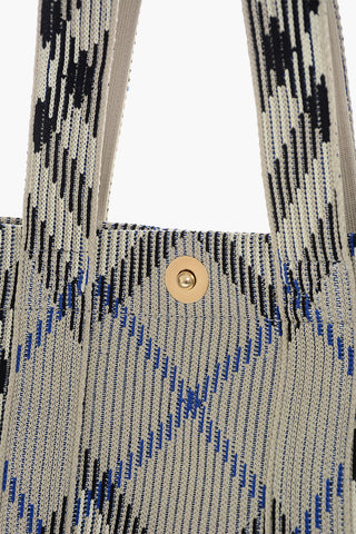 Maxi Tote Bag aus kariertem Stoff