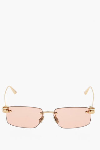 Rimless Sunglasses CDIOR S4U with Colored Lenses and Gold Metal Temples
