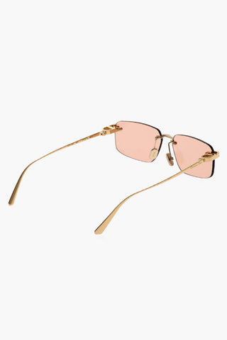 Rimless Sunglasses CDIOR S4U with Colored Lenses and Gold Metal Temples