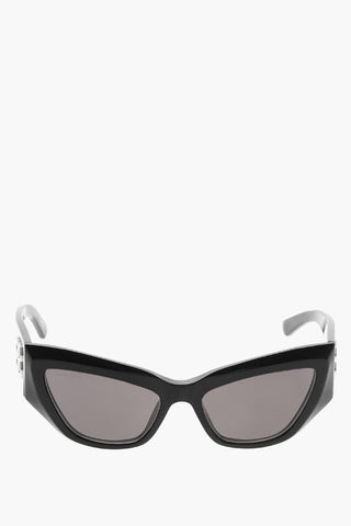 Solid-Color Butterfly Sunglasses with Contrasting Monogram