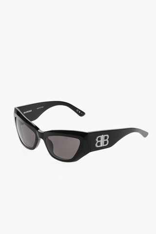 Solid-Color Butterfly Sunglasses with Contrasting Monogram