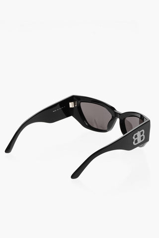 Solid-Color Butterfly Sunglasses with Contrasting Monogram