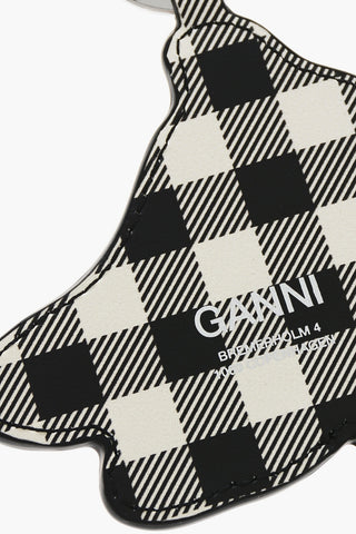 Schlüsselanhänger im Pied-de-Poule-Muster mit erhabenem Bananendetail