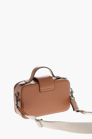 Leather Camera Bag with Monogram