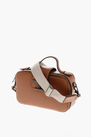 Leather Camera Bag with Monogram