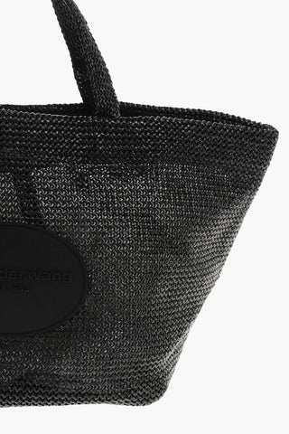 Tote Bag aus synthetischer Raphia PUNCH XL mit Ton-in-Ton-Logo