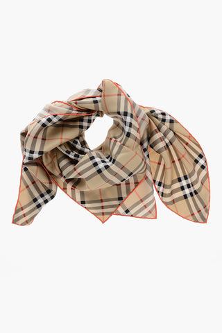 Foulard aus Seide mit ikonischem Karomuster