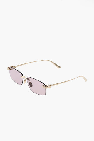 Rimless CDIOR S4U Sunglasses with Colored Lenses and Golden Metal Temples