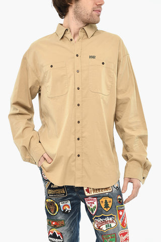 Casual Shirt with Double Chest Pocket and Monogram
