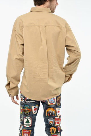 Casual Shirt with Double Chest Pocket and Monogram