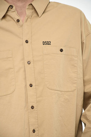 Casual Shirt with Double Chest Pocket and Monogram