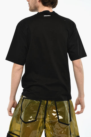 T-Shirt mit Rundhalsausschnitt aus Baumwolle mit Aufdruck