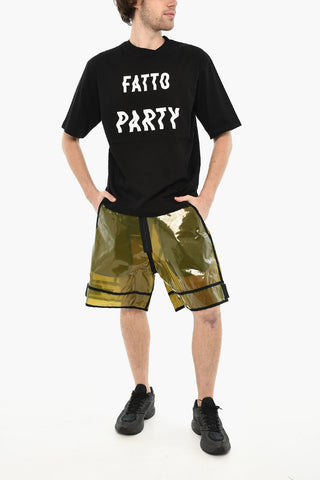 T-Shirt mit Rundhalsausschnitt aus Baumwolle mit Aufdruck