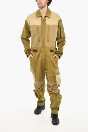 Color-Block-Latzhose mit Logo auf der Rückseite