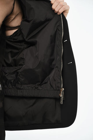 Jacke aus Schurwolle mit Kapuze