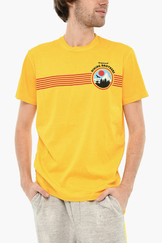 Cotton Crewneck T-Shirt with Print