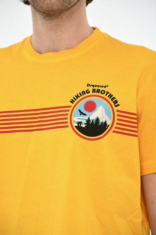 Cotton Crewneck T-Shirt with Print