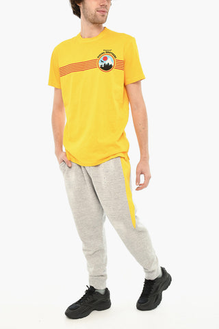 Cotton Crewneck T-Shirt with Print