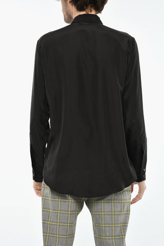 Silk Shirt With Bow Collar
