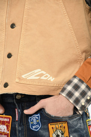 Sleeveless Jacket With Logo Buttons