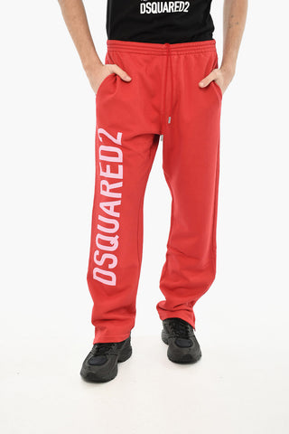 Joggers aus angerauter Baumwolle mit seitlichem Logo