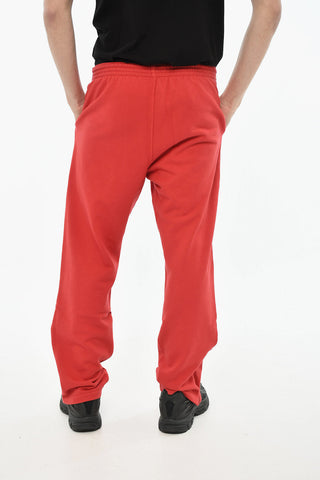 Joggers aus angerauter Baumwolle mit seitlichem Logo