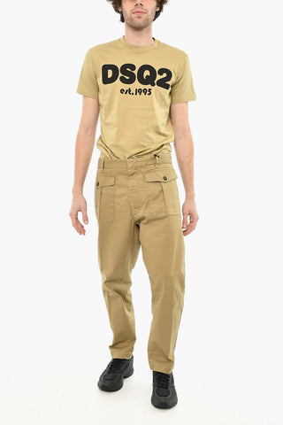 Pantaloni in Gabardina di Cotone con Tasche a Toppa