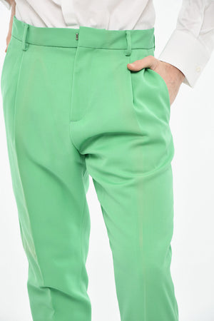 Pantaloni a Una Pince in Lana Vergine