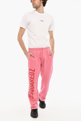 Joggers in cotone Felpato con Logo Laterale
