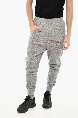 Joggers in Cotone Felpato a Tinta Unita