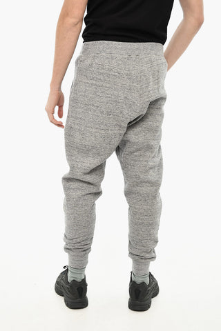 Joggers in Cotone Felpato a Tinta Unita