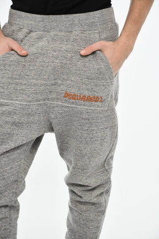 Joggers in Cotone Felpato a Tinta Unita