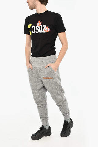 Joggers in Cotone Felpato a Tinta Unita