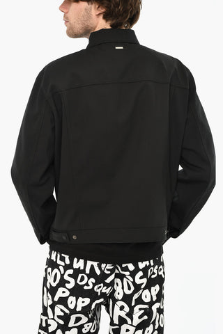 Virgin Wool Overshirt with Tone-on-Tone Buttons
