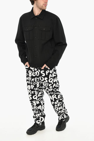 Virgin Wool Overshirt with Tone-on-Tone Buttons