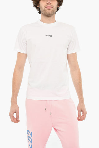 Cotton Crewneck T-Shirt with Print