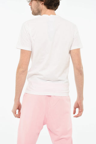 Cotton Crewneck T-Shirt with Print