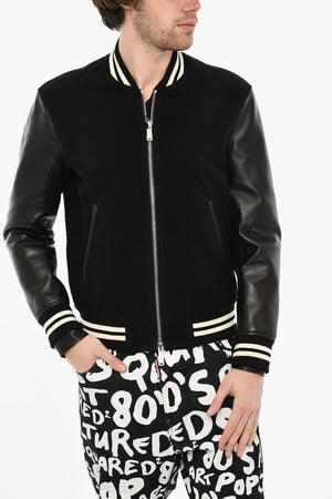 Suede Jacket with Contrast Details
