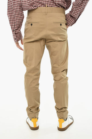 Stretch Cotton Two-Button Suit with Peak Lapel