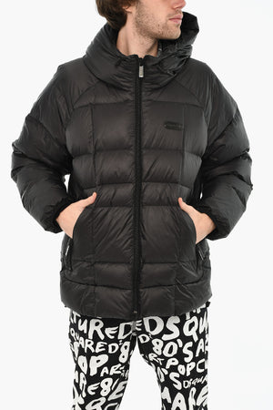 Daunenjacke aus Nylon mit Karo-Ripstop