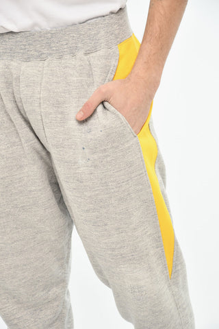 Baumwoll-Joggers mit kontrastierendem Seitenstreifen