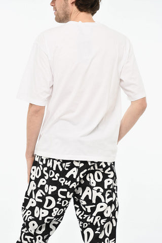 T-Shirt Girocollo Bicolore in Cotone