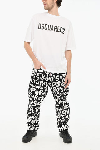 T-Shirt Girocollo Bicolore in Cotone